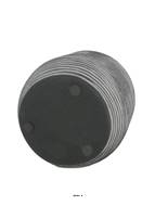Pot Rib polyester bullet H 12,5 cm, Ø 14 cm, Blanc-noir
