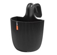 Pot-balconnière Balcony en matières recyclées 21 x 28 cm Noir