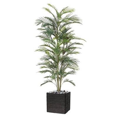 Palmier Areca artificiel H 120 cm 28 feuilles en pot ceramique