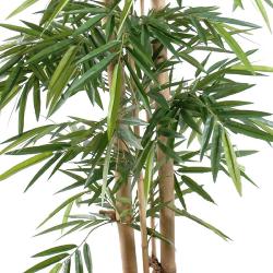 Bambou Artificiel grosses cannes en pot H 210 cm Vert