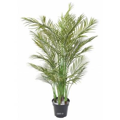 Palmier Areca artificiel multi troncs feuillage plastique H 125 cm