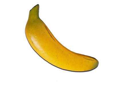 Banane artificielle en plastique 18 cm