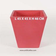 Bac LEA Fuschia L 45 X H 46 CM Cubique vas intrieur / extrieur
