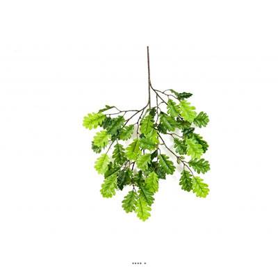 Branche de Chene artificiel H 60 cm 56 feuilles 8 glands
