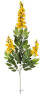 Branche de Glycine artificielle Jaune H 85 cm 81 feuilles 3 fleurs