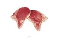 Cote de Porc crue artificielle X 2 en Plastique souffl L 135x100 mm