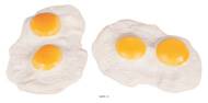 Œufs frits double artificiel X 2 en Plastique soufflé L 150x110 mm
