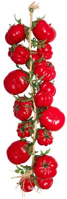 Grappe de 20 Tomates Artificielles en Plastique Soufflé – L 60 cm D 15 cm