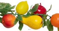 Guirlande de 28 Fruits Assortis Artificiels 2 m D 20 cm – Répliques en Plastique Soufflé