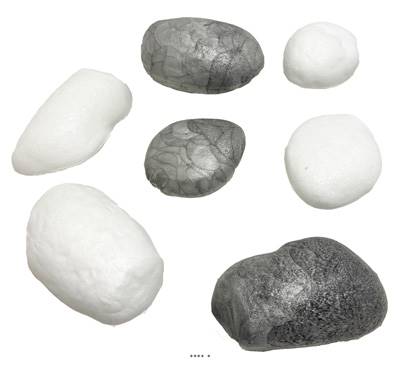 Assortiment de pierres en lot de 8 en Plastique soufflé L 80-100 mm
