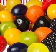 Panier de 27 Fruits Artificiels Miniatures - Plastique Soufflé