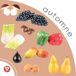 Lot 17 Lgumes et fruits artificiels d'Automne en plastique souffle