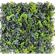 Plaque de Buis et Lierre factice mélangé 50x50cm dense anti UV 2000H