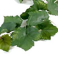 Guirlande de vigne artificielle L 118 cm 34 feuilles en tissu enduit Vert