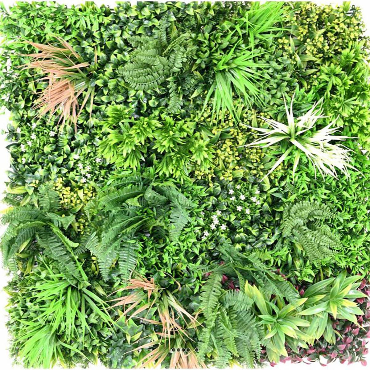 Grande plaque de végétaux artificiels vert-rouge de 260 cm, Mur végétal  artificiel
