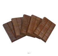 Tablette de chocolat au lait artificiel  X5  H 95x65 mm en Plastique soufflé