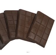 Tablettes en chocolat noir artificiel en lot de 5 en Plastique soufflé H 95x65 mm