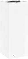 Bac fibres de verre et plastique renforc 45 x 45 cm H 125 cm Ext. carr haut blanc mat