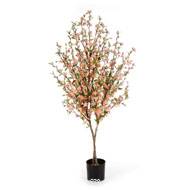 Cerisier Prunus fleurs roses H 170 cm 936 feuilles 1008 fleurs artificiel