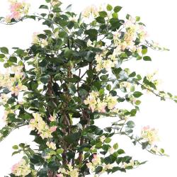 Bougainvillier artificiel tronc bois H150 cm Crème-Rose