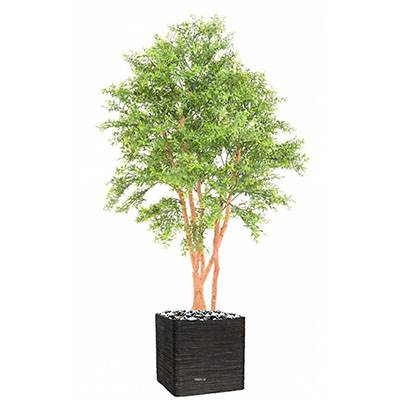 Eucalyptus artificiel en pot extérieur multri-troncs H 150 cm Vert