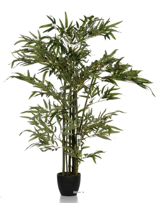 Bambou artificiel 7 cannes vertes 120CM 975 feuilles luxe