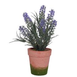 Lot de 4 Herbes aromatiques artificielles en pot