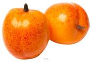 Abricot artificiel Orange en lot de 2 en Plastique soufflé D 55 mm