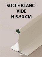 Separateur barrette nu sans feuillage L 75 cm socle blanc H 5,5 cm
