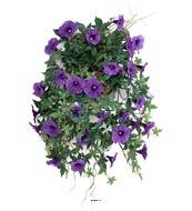 Ipome liseron factice retombante en pot H60cm superbes fleurs Pourpre