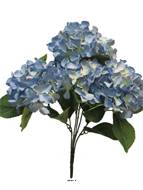 Bouquet d’Hortensia artificiel en branche, H 45 cm Bleu royal - BEST