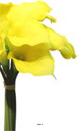 Bouquet d’Arum Calla artificiel, 12 têtes, H 45 cm Jaune - BEST