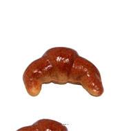 Lot de 5 petits croissant artificiels Longueur 5 cm, Largeur 7 cm
