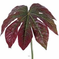 Feuille de Fatsia artificielle H 86 cm Diamètre 36 cm superbe imitation Vert-rouge