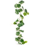 Guirlande de feuilles de vigne artificielle lg 230 cm en tissu Vert