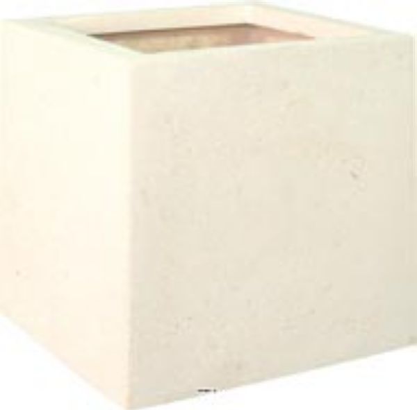 Bac en Polystone Roma Ext. Cube L 30x 30 x H 30 cm Creme