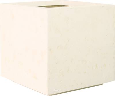 Bac en Polystone Nice Ext. Colonne carree L 35x 35 x H 30 cm Creme