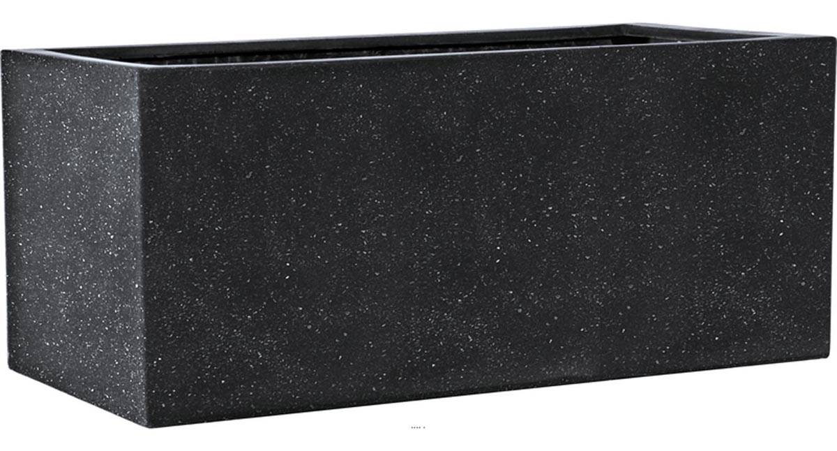 Bac Fibres De Verre Jardiniere Noir Artificielles Com