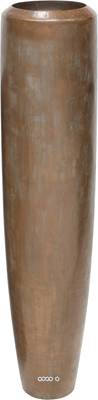 Bac plastique & particules métal Ø43cm H185cm Ext colonne vert-de-gris