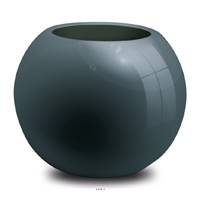 Bac fibres de verre robuste et revtement gelcoat qualit marine  60 cm H 45 cm Ext. boule noir glossy