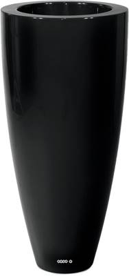 Bac fibres de verre robuste et revêtement gelcoat qualité marine Ø 51 cm H 90 cm Ext. bullet noir glossy