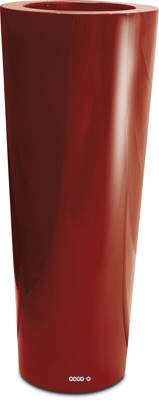 Bac fibres de verre robuste et revêtement gelcoat qualité marine Ø 48 cm H 121 cm Ext. colonne rouge rubis