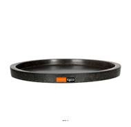 Bac en pures Fibres Baya Ext. rond plat 31x3 cm noir