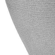 Pot évasé granite en plastique moderne H 25 x D 34 cm Gris clair