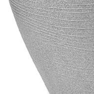Pot évasé granite en plastique moderne H 25 x D 34 cm Gris clair