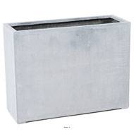 Jardinière haute en fibre de verre H 60 cm Gris ciment
