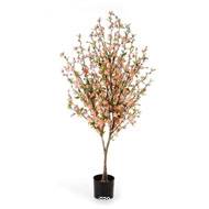 Cerisier Prunus fleurs roses H 170 cm 936 feuilles 1008 fleurs artificiel