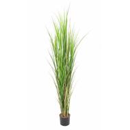 Herbe artificielle en pot trs dense et large effet bois H 165 cm Vert