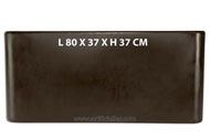 Jardinire FLORE Chocolat L80 H37cm pour int. / ext. Rotomoule