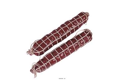 Saucisson artisanal Fumé en lot de 2 en Plastique soufflé L 250x50 mm